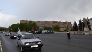В Железногорске стартовал автопробег «Нам дороги эти позабыть нельзя»